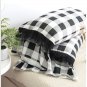 Buffalo Check Black and White Ruffle pillow Shams
