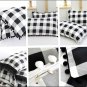Buffalo Check Black and White Ruffle pillow Shams