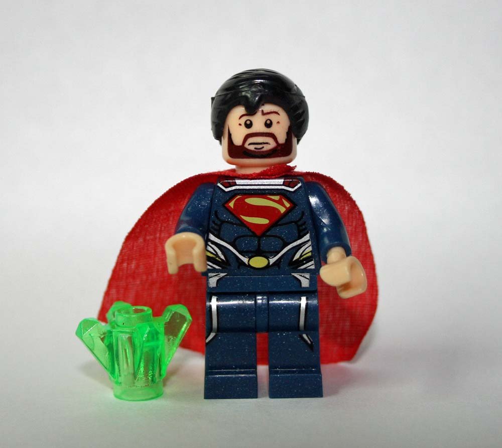 Lego Compatible Superman DC Comics beard Minifigure