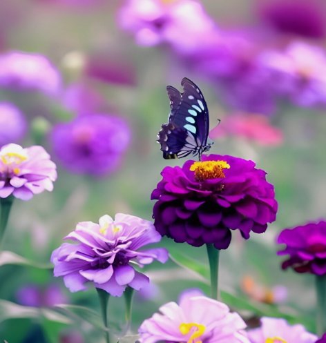 Zinnia 200 Seeds Purple Prince Flower Seeds Non Gmo Butterflies Home Garden Seeds