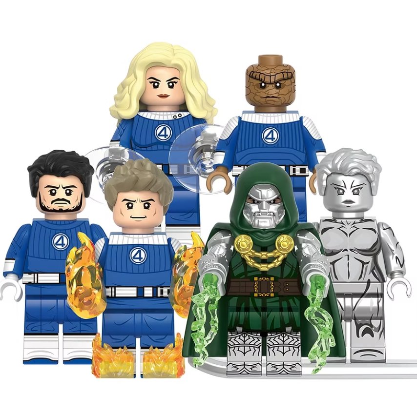 KoloToys The Fantastic Four: First Steps Minifigure Set Superhero Minifigures