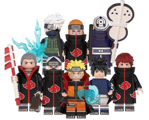 KoloToys Natruto 8 PC Set Minifigure Superhero Minifigures
