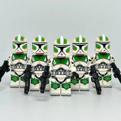 KoloToys 5x Horn Company Clone Trooper Star Wars The Clone Wars Phase 1 Minifigures