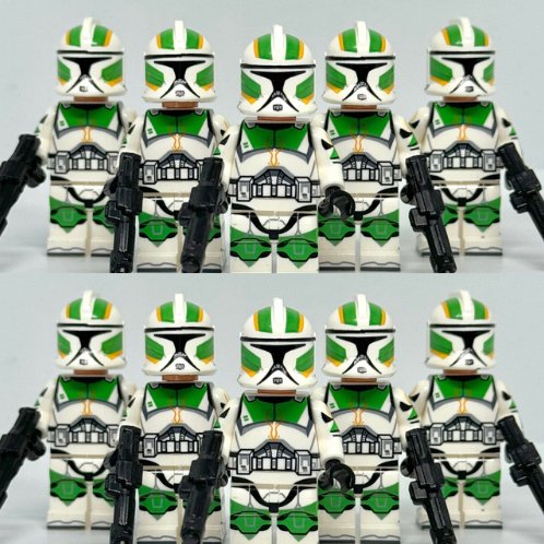 KoloToys 10x Horn Company Clone Trooper Star Wars The Clone Wars Phase 1 Minifigures