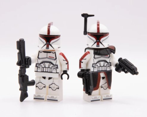 KoloToys Phase 1 Clone Trooper Star Wars Attack of the Clones 1x Captain (Red)Minifigures