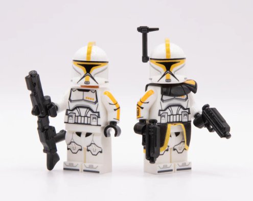 KoloToys Phase 1 Clone Trooper Star Wars Attack of the Clones 1x Commander (Yellow) Minifigures
