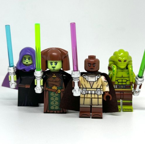 KoloToys Clone Wars 2003 Jedi Bundle Luminara Unduli Barriss Offee Kit Fisto Minifigures