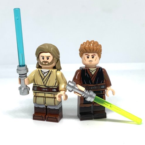 KoloToys Anakin Skywalker and Obiwan Kenobi Star Wars Attack of the Clones Minifigures