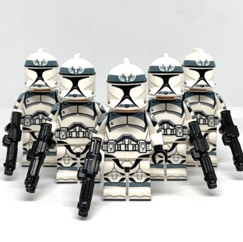 KoloToys 5x Wolfpack Clone Trooper Star Wars Phase 1 Clones Minifigures
