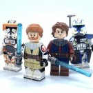 KoloToys Captain Rex Commander Cody Obiwan Kenobi and Anakin Skywalker Star Wars Minifigure