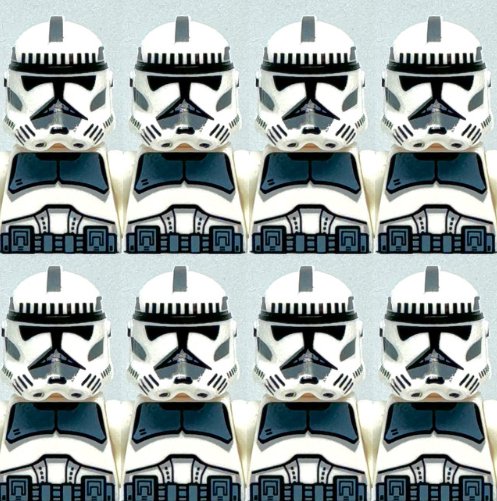 KoloToys 8x Kamino Guard Clone Trooper Star Wars The Clone Wars Army Pack Minifigure