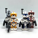 KoloToys Clone Commander Set Captain Rex Commanders Fox Wolffe Cody Minifigure