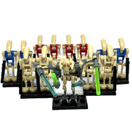 KoloToys General Grievous and 12x Battle Droid CIS Droid Army Builder Minifigure