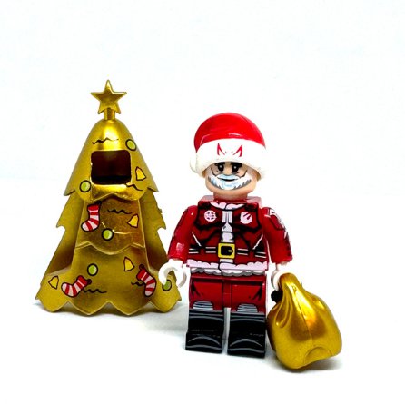 KoloToys Holiday Captain Rex Clone Trooper and Christmas Tree Minifigure