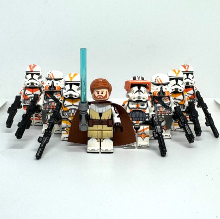 KoloToys 212th Legion Army Bundle Star Wars Commander Cody Obiwan Kenobi Clone Troopers Minifigure