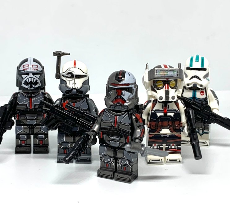 KoloToys The Bad Batch Minifigure Set Star Wars Tech Crosshair Wrecker Echo Hunter Clone Troopers