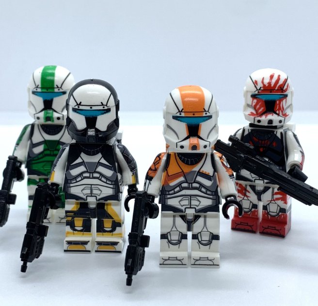KoloToys Delta Squad Minifigures Star Wars Republic Commando Clone Troopers with DC-17m Minifigures