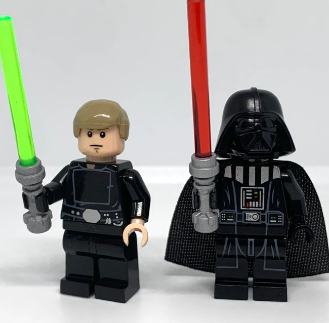 KoloToys Luke Skywalker and Darth Vader Minifigures Star Wars Return of the Jedi Duel Minifigures