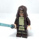 KoloToys Obiwan Kenobi Minifigure Star Wars Hooded Jedi with Lightsaber Minifigures
