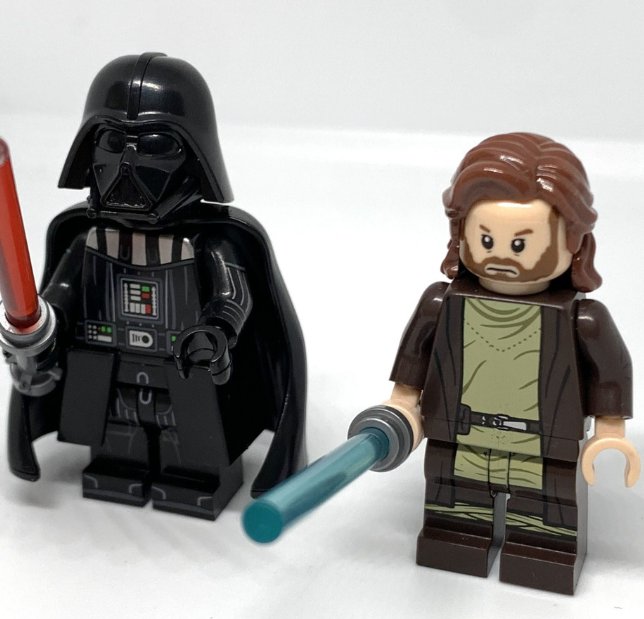 KoloToys Darth Vader vs Obiwan Kenobi Minifigures Star Wars Jedi and Sith Minifigures