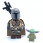 KoloToys Mandalorian and Baby Yoda Minifigures Star Wars Din Djarin and Grogu with Rifle