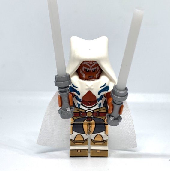 KoloToys Hooded Ahsoka Tano Minfigure Star Wars Rebels (White/Gold) Minifigures