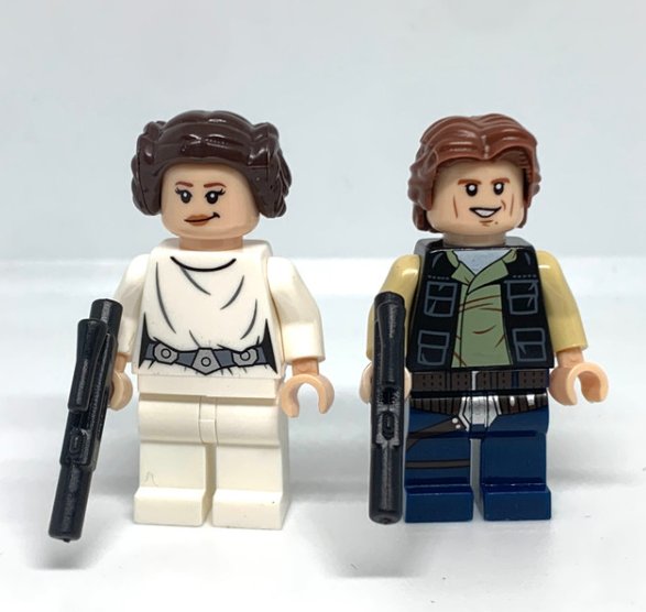 KoloToys Han Solo and Princess Leia Minifigures Star Wars Rebel Figures Minifigures