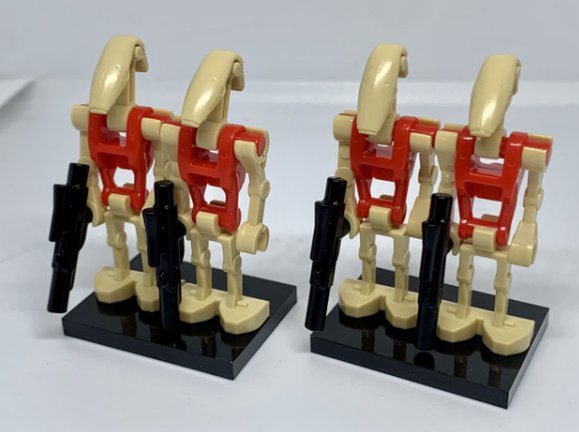 KoloToys Red Security Battle Droid Minifigures Star Wars B1 Battle Droids Minifigures