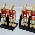 KoloToys Red Security Battle Droid Minifigures Star Wars B1 Battle Droids Minifigures