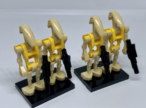 KoloToys Yellow Commander Battle Droid Minifigures Star Wars B1 Battle Droids Minifigures