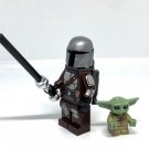 KoloToys Mandalorian and Baby Yoda Star Wars Din Djarin and Grogu with Darksaber Minifigures
