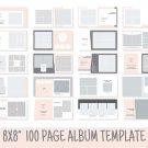 Wedding album template： baby album template，photo book photoshop template