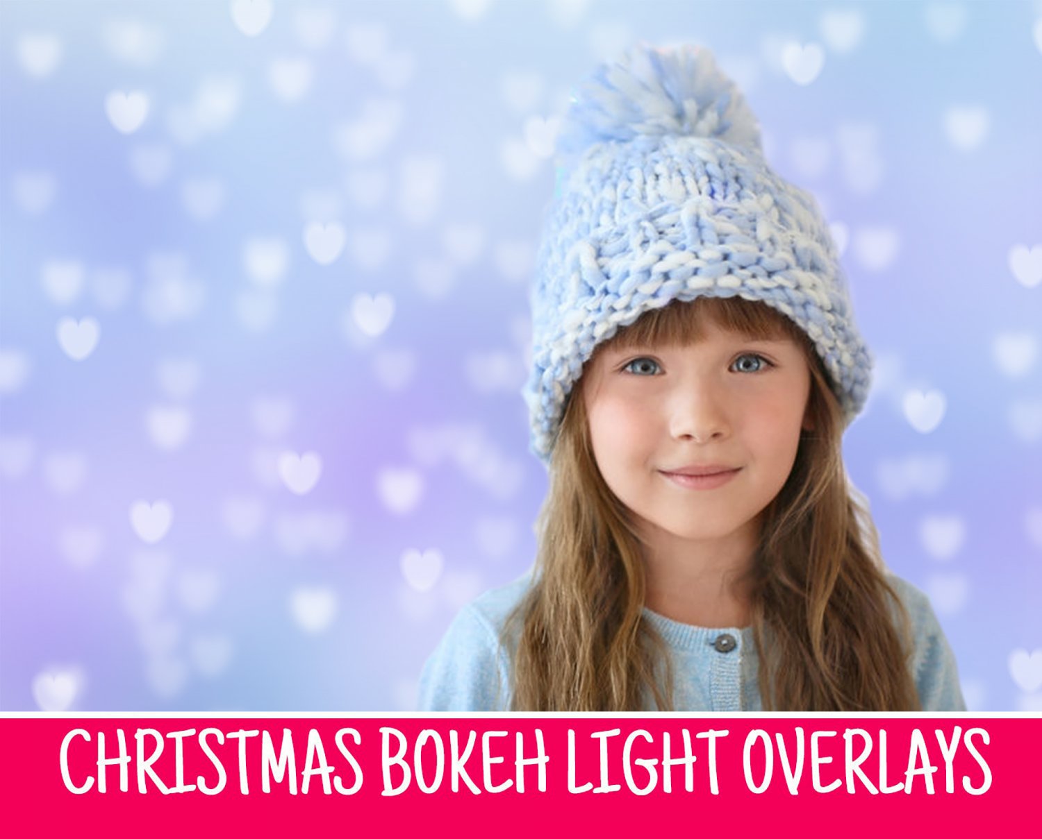 Christmas bokeh: bokeh lights overlays, Photoshop overlays