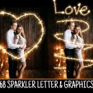 Christmas sparkler font:Christmas sparkler Photoshop Overlays
