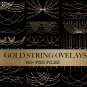 Gold String Light overlays: String Light photoshop overlays PNG format