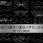 Silver String Light overlays:silver light Photoshop overlays PNG format