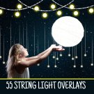 String light overlays：Christmas string lights,PNG photo