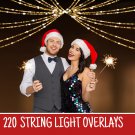 String light overlays：Christmas string lights,PNG photo