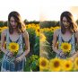 33 sunflower overlaysï¼romantic bokeh frame sunflower png file