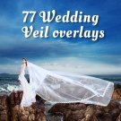 77 wedding veil overlays, Flying fabric overlay Photoshop Overlay,