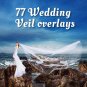 77 wedding veil overlays, Flying fabric overlay Photoshop Overlay,