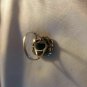 ART DECO c1910 ANTIQUE VINTAGE Silver Blue and White Paste Ring Size M - USA 6