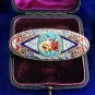 ANTIQUE VINTAGE VICTORIAN LARGE REAL ITALIAN MICRO MOSAIC BROOCH - BEAUTIFUL!!!