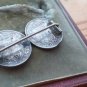 Antique-Vintage Victorian Sterling Silver Brooch -1888 Sixpences Brooch- 6.45g