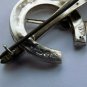 Antique VICTORIAN 1872 H/M SILVER PIN BROOCH LUCKY HORSESHOE EQUESTRIAN !!!