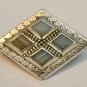 Antique Vintage  Silver Scottish Agate Victorian Brooch.