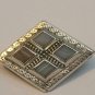 Antique Vintage  Silver Scottish Agate Victorian Brooch.