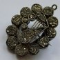 Antique VICTORIAN Sterling Silver BROOCH PENDANT SET WITH STONE CHIPS - HEAVY!!!