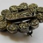 Antique VICTORIAN Sterling Silver BROOCH PENDANT SET WITH STONE CHIPS - HEAVY!!!