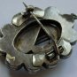 Antique VICTORIAN Sterling Silver BROOCH PENDANT SET WITH STONE CHIPS - HEAVY!!!